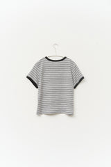 (W) Pesto Striped Top