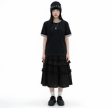 エッセンシャルスタンダード半袖リンガーTシャツ ブラック