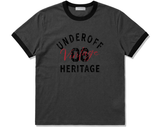 エッセンシャルスタンダード半袖リンガーTシャツ ビンテージチャコール