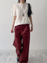 [Tie SET] Suela Balloon Fit Short Sleeve Blouse