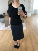 FOLD MIDI SKIRT