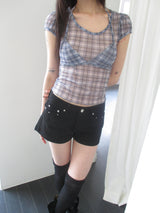 retro stud shorts