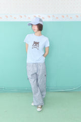KIRI SKULL PATCH T-SHIRT (BLUE)
