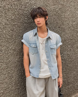 Warvid Muscle Fit Denim Shirt