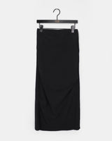 Yurin Shirring Ribbed Long Skirt