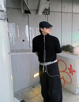 No.0758 K point half KNIT ZIP-UP (6color)