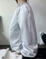 LINE POINT BALLOON WIDE LONG PANTS 🖤🤍🩶3COLOR