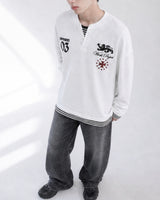 (UNISEX) Project Waffle Henley Long Sleeve