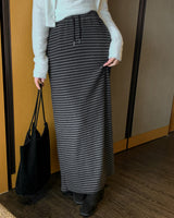 Riket striped long skirt