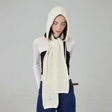VARZAR Logo Label Hood Muffler / Cream