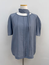 [Tie SET] Suela Balloon Fit Short Sleeve Blouse