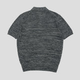LMN エントツートーンカラーパンチング半袖ニットウェア (5 colors)