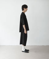 [DOJINOI] リネンボリュームパンツ ブラック