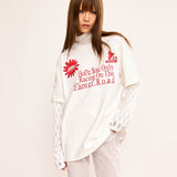 Layered T Shirt - White