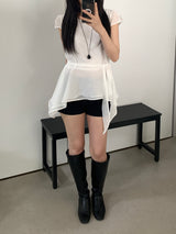 Yuria Chiffon Cap Sleeve Blouse