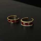 ASCLO Burgundy Cross Ring
