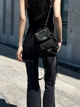 SALE! Side hole long strap sleeveless mini dress (2 colors)