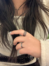 Surge Dot Line Open Ring