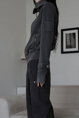 Cats Line Hood Zip-up