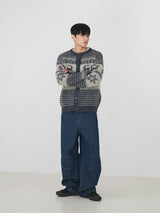 Point stripe denim