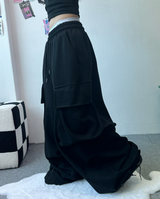 オーバーワイドカーゴトレーニングパンツ🖤❤🩶🤍 - 4 カラーズ