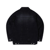 BINDING POINT DENIM JACKET
 - BLACK