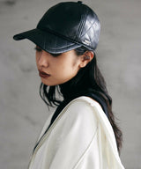 キルティングレザーCAP