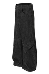 Distressed Blade Baggy Jeans