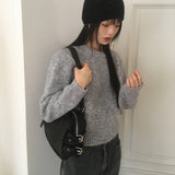 Bamo Thick Bokashi Round Knitwear