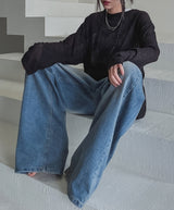 [PREMIUM/MADE] Signature mold maximum denim pants