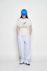 25SS STRIPE SET-UP LOOSE FIT PANTS BLUE