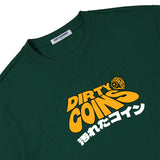 DirtyCoins ウェービーロゴTシャツ - Green