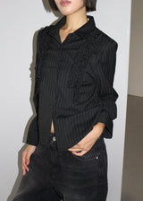 FRILL STRIPE SHIRT