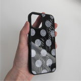 [MADE] glitter dot slogan glass bumper case