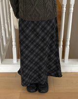 Tigent Peach Fuzz Check Long Skirt