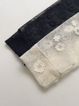 Flower Net Collar Neck Shirt