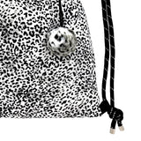 Fur Pompoms Gym Sack [White Leopard]