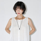 アイレットエンブロイダリーミニワンピース  (White)