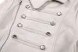 Napoleon Button Suede Rider Jacket