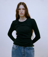 Double Layered Strap Top (BLACK)