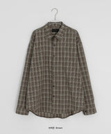 [unisex] タンテニンチェックロングスリーブシャツ