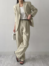 Ber Linen Loose Fit Single Jacket
