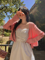 Heart Shirring Bische Mini Dress