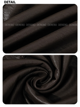 High-End Leather Warm Pocket Half Coat
