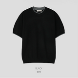 LMN Sensitive Layered Semi-Crop Short-Sleeved Knitwear (5 colors)