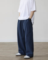 WIT LINEN COTTON WIDE PANTS