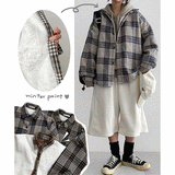 Boxy checkered shirt jacket