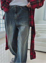 Ripple Semi Baggy Denim Pants