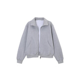 ASCLO Curve Incision Big Collar Zip Up (2color)