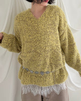 Boxy V-neck Knit